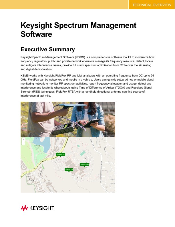 Keysight Spectrum Management Software PDF Asset Page Keysight
